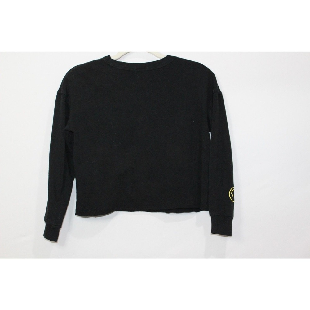 ArtClass Girls Black Have a GOOD Day Smiley Face Graphic Long Sleeve Tee L 10-12 - Picture 2 of 4